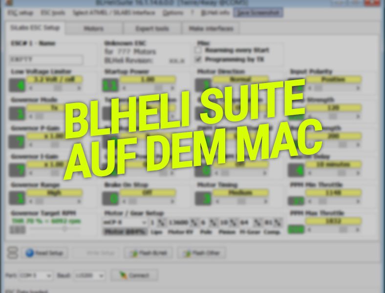 BL Heli Suite auf dem MAC - ohne VM -